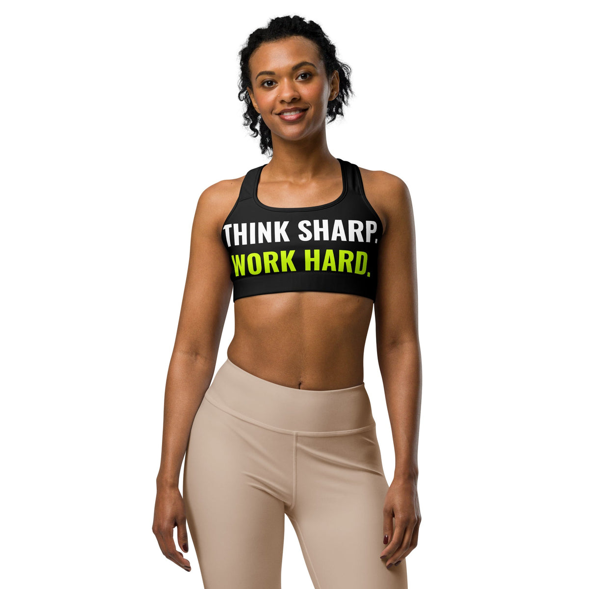 Think Sharp Sports Bra - black and volt